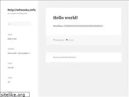 Sites similar to whozoku.info