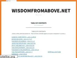 Sites similar to wisdomfromabove.net