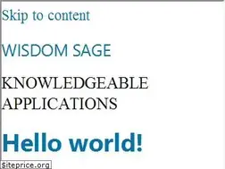 Sites similar to wisdomsage.com