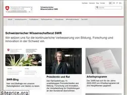 Sites similar to wissenschaftsrat.ch