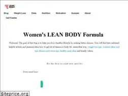 Sites similar to womensleanbodyformula.com