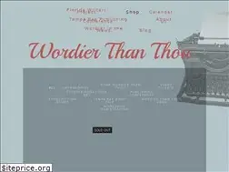 Sites similar to wordierthanthou.com