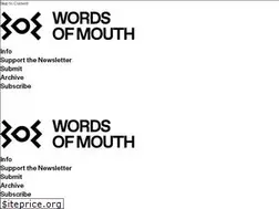 Sites similar to wordsofmouth.org