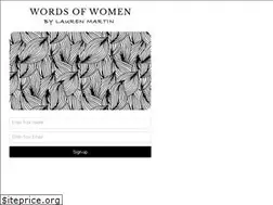 Sites similar to wordsofwomen.com