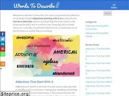 Sites similar to wordstodescribe.com