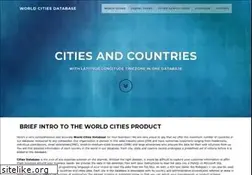Sites similar to worldcitiesdatabase.com