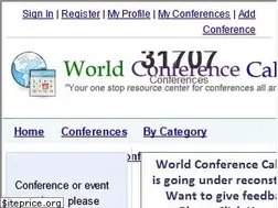 Sites similar to worldconferencecalendar.com