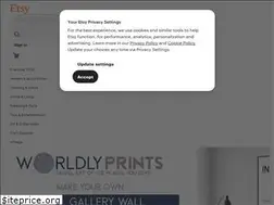 Sites similar to worldlyprintsart.etsy.com
