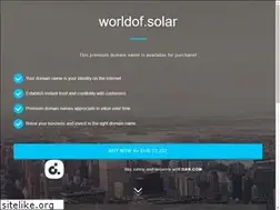 Sites similar to worldof.solar