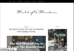 Sites similar to worldofawanderer.com