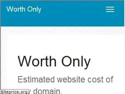 Sites similar to worthonly.com