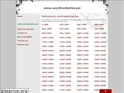 Sites similar to worthwebsites.pw