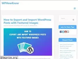 Sites similar to wphowknow.com