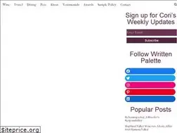 Sites similar to writtenpalette.com