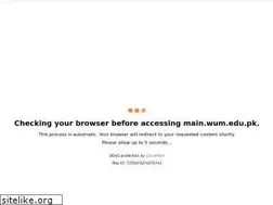 Sites similar to wum.edu.pk