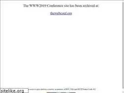 Sites similar to www2010.org