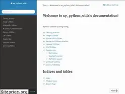 Sites similar to xy-python-utils.readthedocs.io