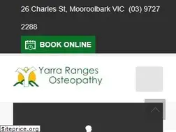 Sites similar to yarrarangesosteopathy.com.au