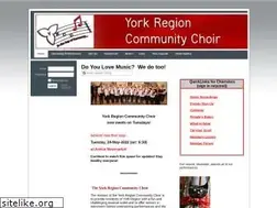 Sites similar to yorkregioncommunitychoir.org