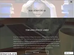 Sites similar to youdontdoib.wordpress.com