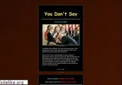 Sites similar to youdontsay.org