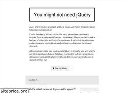 Sites similar to youmightnotneedjquery.com