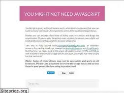 Sites similar to youmightnotneedjs.com