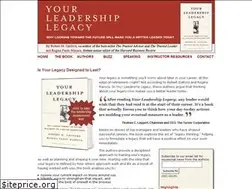Sites similar to yourleadershiplegacy.com