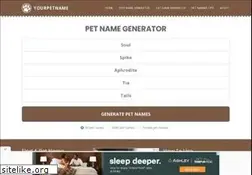 Sites similar to yourpetname.com