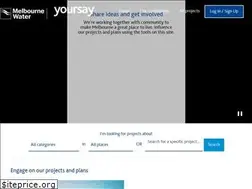 Sites similar to yoursay.melbournewater.com.au