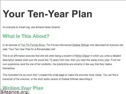 Sites similar to yourtenyearplan.com