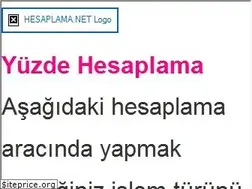 Sites similar to yuzde.hesaplama.net