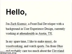 Sites similar to zachkuzmic.com