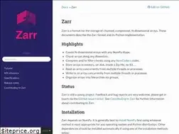 Sites similar to zarr.readthedocs.io