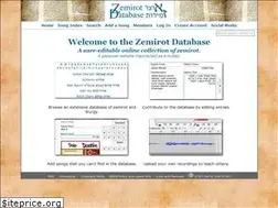 Sites similar to zemirotdatabase.org