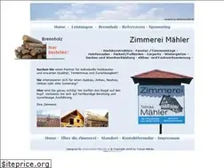 Sites similar to zimmerei-maehler.de